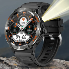 Годинник Smart Advanture з компасом OLED 1.53 чорний фітнес трекер пульс тиск кисень дзвінки, тонометр 22 мм 5 атм VE-33