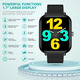 Розумний смарт-годинник 44 мм Fitness Tracker F2S AIX з тонометром, термометром та вологозахистом 5 АТМ, чорний