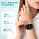 Розумний смарт-годинник 44 мм Fitness Tracker F2S AIX з тонометром, термометром та вологозахистом 5 АТМ, чорний