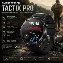 Смарт-годинник Fitwell T30 Black водонепроникний спортивний з Bluetooth дзвінками AMOLED 1.6'' та потужним акумулятором 600 мАг