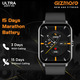 Розумний годинник GIZMORE GizFit 910 Ultra BT для дзвінків із 1,69-дюймовим HD-дисплеєм | Розділений екран, спортивний режим 60+ (