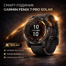 Смарт-годинник Garmin Fenix 7 Pro Solar Edition Slate Grey with Black Band