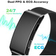 Фітнес-трекер Penerl ECG+PPG Black — ЕКГ, моніторинг серця, SOS-сигнал для літніх людей та 15 днів автономності