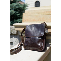Шкіряна Коричнева Унісекс Сумка IMMO O
