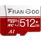 Карта пам’яті MicroSDXC 512 ГБ FranGoo UHS-I U3 V30 A1 для 4K відео, GoPro, смартфона та екшн-камер