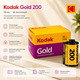 Фотоплівка Kodak Gold 200 35 мм 36 кадрів кольорова негативна плівка для плівкових фотоапаратів