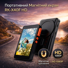 Магнітний екран для селфі RK-X40F HD з динаміком: MagSafe монітор для iPhone 16/15/14 Pro Max та Android, Bluetooth, IPS 4