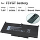 Акумулятор для ноутбука Dell Latitude 7480, 7490, 7280, 7390 батарея F3YGT KG7VF 7.6V 60Wh 5200mAh KXRSII