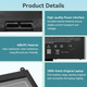 Акумуляторна батарея K KYUER 6MT4T для Dell Latitude E5470 E5570 E5270 Precision 3510 7.6V 62Wh літій-іонна чорна