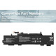 Акумулятор K KYUER SS03XL для HP EliteBook 730 735 740 745 830 840 G5 G6, ZBOOK 14U G5 G6 — 50Wh 4330mAh 11.55V Li-ion