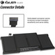 Акумуляторна батарея K KYUER A1496 A1405 A1377 для Apple MacBook Air 13" A1466 A1369 (2010-2017) 7200 мАг 7.6V 55Вт·год