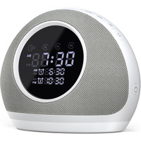 Уцінка Портативна компактна Bluetooth-колонка нічник світильник Mini Hi-Fi P-11 + годинник, будильник та RGB-підсвічуван