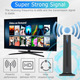 Цифрова кімнатна антена для Smart TV HDTV Amplified з підсилювачем сигналу 25dBi, кабель 5м, радіус 700+ км, Black
