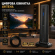 Цифрова кімнатна антена для Smart TV HDTV Amplified з підсилювачем сигналу 25dBi, кабель 5м, радіус 700+ км, Black