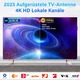 Антена DVBT/DVBT2 з підсилювачем - Кімнатна антена HDTV для телебачення, дальність дії 420 км та прийом 360°, з магнітною основою
