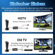 Антена DVBT/DVBT2 з підсилювачем - Кімнатна антена HDTV для телебачення, дальність дії 420 км та прийом 360°, з магнітною основою