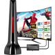Антена DVB-T2 4k з підсилювачем 36 dBi HDTV Кімнатна телевізійна антена максимальна якість сигналу завдяки алюмінієвому сердечнику