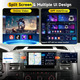 Автомагнітола Магнітола радіо на Android 4+64 ГБ, 1 DIN, з CarPlay та Android Auto Wireless, сенсорний екран Hodozzy 6,9 дюймів