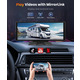 Портативна мультимедійна система Rimoody 10.26" 4K Dash Cam: бездротовий CarPlay, Android Auto, Bluetooth, GPS, FM, AUX