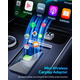 Бездротовий адаптер CarPlay та Android Auto 2в1 FAHREN: Wi-Fi 5.8GHz, Чіп A9, Алюмінієвий корпус, USB-A/C (Silver)
