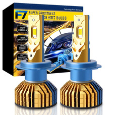 Світлодіодні лампи для фар XENPLUS 2PCS F7 H4 H7 H11 9005 9006 120W 24000LM 6500K Протитуманні фари.