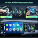 Бездротовий адаптер CarPlay та Android Auto LAMTTO RC22: Wi-Fi 5.8GHz, Plug & Play, Автопідключення, для 99% авто (Black)