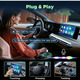 Бездротовий адаптер CarPlay та Android Auto LAMTTO RC22: Wi-Fi 5.8GHz, Plug & Play, Автопідключення, для 99% авто (Black)