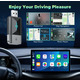 Бездротовий адаптер CarPlay та Android Auto LAMTTO RC22: Wi-Fi 5.8GHz, Plug & Play, Автопідключення, для 99% авто (Black)
