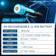 Акумуляторні батарейки Kratax AA (8 шт) 3500 mWh 1.5V Li-ion + Швидка зарядка | 1600 циклів | Для контролерів та іграшок