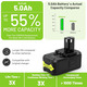 Акумулятор літій-іонний ARyee 18V 5000mAh сумісний з Ryobi ONE+ P102 P108 BPL-1815 батарея для електроінструменту