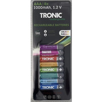 Акумуляторні батарейки TRONIC AAA 1000 mAh 1.2V Ni-MH HR03 Micro попередньо заряджені, комплект 8 шт