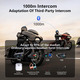Мотогарнітура з камерою 1080P HD Q28-2X Bluetooth інтерком до 1000м для шолома водонепроникна IPX6 + карта 32 ГБ