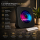 Портативний CD-плеєр Bluetooth 5.0 Hi-Fi — Настільний програвач з FM-радіо, USB та таймером сну, Чорний матовий