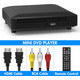 DVD-програвач Toioik Mini HDMI: Full HD 1080p, мультирегіональний (All Region), USB, AV, пульт ДК, компактний, Чорний