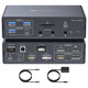 Док-станція USB-C 19 в 1 для 3 моніторів 4K 60Hz MacBook Windows HDMI DisplayPort PD 100W Grey