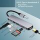 СТОК Концентратор USB C, багатопортовий адаптер USB C 6 в 1