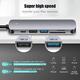 СТОК Концентратор USB C, багатопортовий адаптер USB C 6 в 1