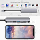 СТОК Концентратор USB C, багатопортовий адаптер USB C 6 в 1