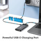 Док-станція NOVOO 12in1 Pro USB C, багатопортова, 4K, HDMI, VGA, Ethernet 1000 Мбіт/с, зарядка PD 100 Вт, 3 USB 3.0 слоти SD/TF Th