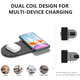 Бездротова зарядка 40W для iPhone та Samsung 2 в 1, швидка зарядка 20W, для AirPods та смартфонів