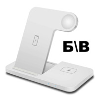 Б/в Швидка бездротова зарядка 15W 3в1 для телефону iPhone/навушників AirPods/годин Apple Watch складана