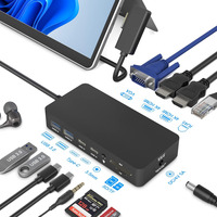 Док-станція Microsoft Surface Dock 12-в-1: 2xHDMI 4K, VGA, Ethernet, USB-C, SD/TF для Surface Pro 9/8/X/7/6/5/4/3, Laptop, Book