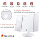 СТОК Дзеркало для макіяжу Nestling Triple з 21 LED