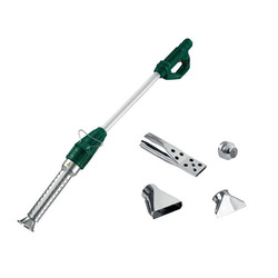 Вітринний Зразок Промисловий фен Parkside PUV 2000 B1 Зелений 5 насадок 2000 вт. Трубка 37 см