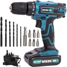 Акумуляторний дриль-шуруповерт MYLEK MY18BCM1 18 В, літій-іонний акумулятор 1300 мАг, крутний момент 28 Нм, швидка зарядка за 1 го