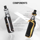 Вейп Мод Бокс SMOK Priv N19, стартовий набір для вейпінгу 30 Вт 1200 мАг, 2 мл контроль потоку повітря, швидка зарядка USB-C