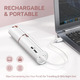 Епілятор для обличчя Gurelax SF-1106, жіночий акумуляторний тример USB, безболісне видалення волосся, LED, чохол