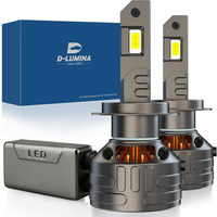 Світлодіодна лампа D-Lumina H7 160 Вт 24000LM, чіп CPS 6500K 500% яскравий, охолодження мідної трубки товстої, світлодіодні лампи