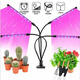 Світлодіодна фітолампа GrowLight 4 головки, 85 LED, Full Spectrum, таймер 4/8/12 год, пульт, регульований штатив