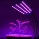 Світлодіодна фітолампа GrowLight 4 головки, 85 LED, Full Spectrum, таймер 4/8/12 год, пульт, регульований штатив
